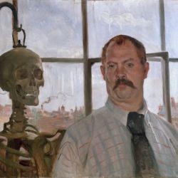 Self-portrait with Skeleton